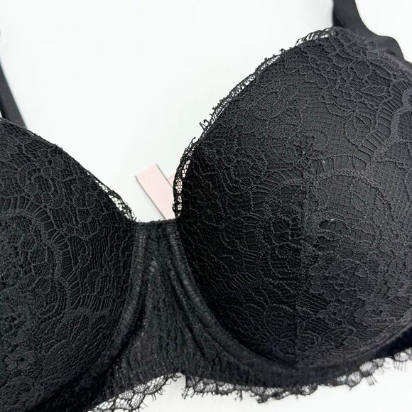 Victoria’s Secret Dream Angels Lined Demi Lace Black Bra - US 38C - Picture 10 of 11